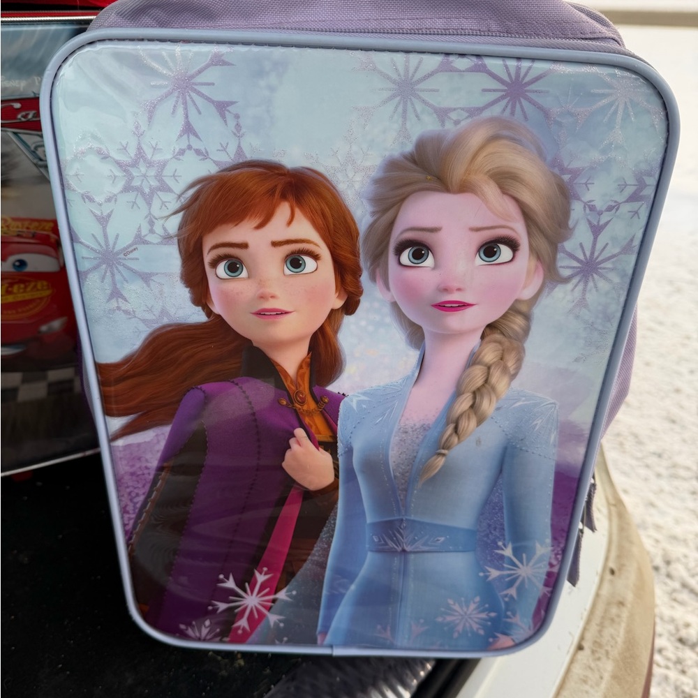 Frozen Themed Carry On Luggage with Anna and Elsa